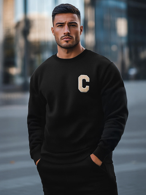 Sudadera de hombre negra OZONEE NB/MF2019Z