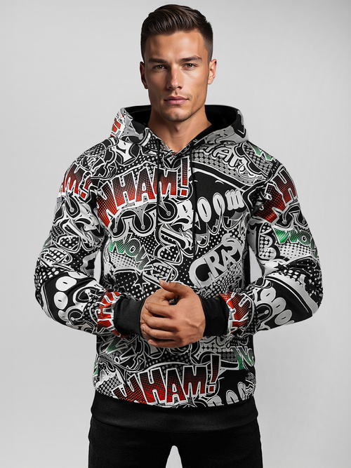 Sudadera de hombre negra OZONEE O/B270Z