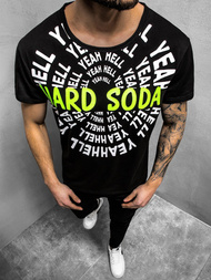 Camiseta de hombre negra OZONEE JS/KS1948Z