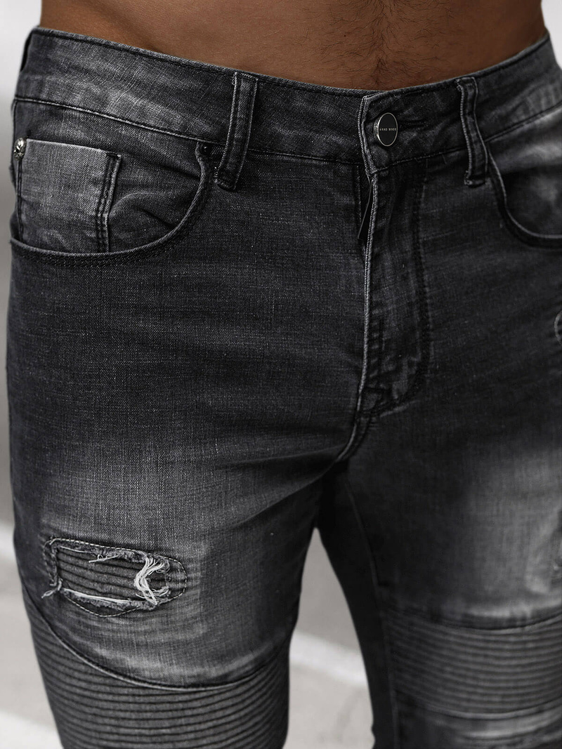 Vaqueros de hombre negras OZONEE NB/MP0142N