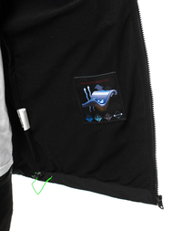 Chaqueta de hombre negro-verde OZONEE GE/12263