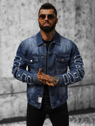 Chaqueta vaquera de hombre azul oscuro OZONEE NB/MJ523BS