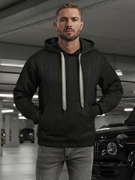 Sudadera de hombre negra OZONEE O/3C577