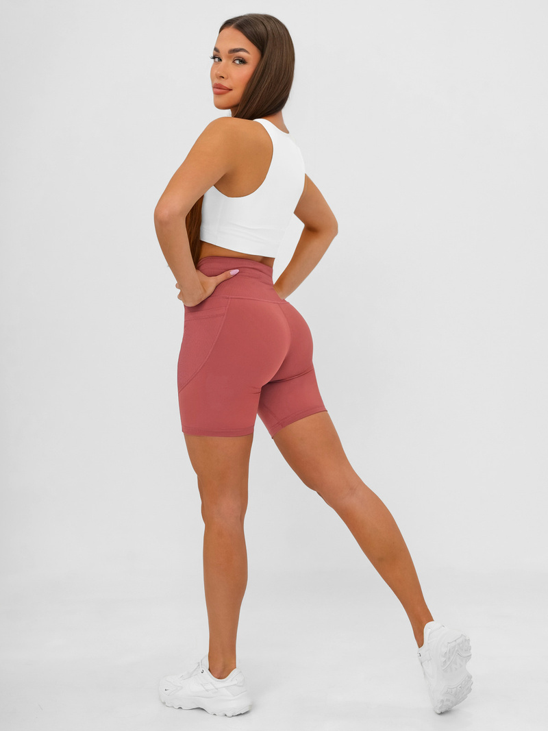 Leggins mujer cortos borgoña OZONEE JS/XY24026S