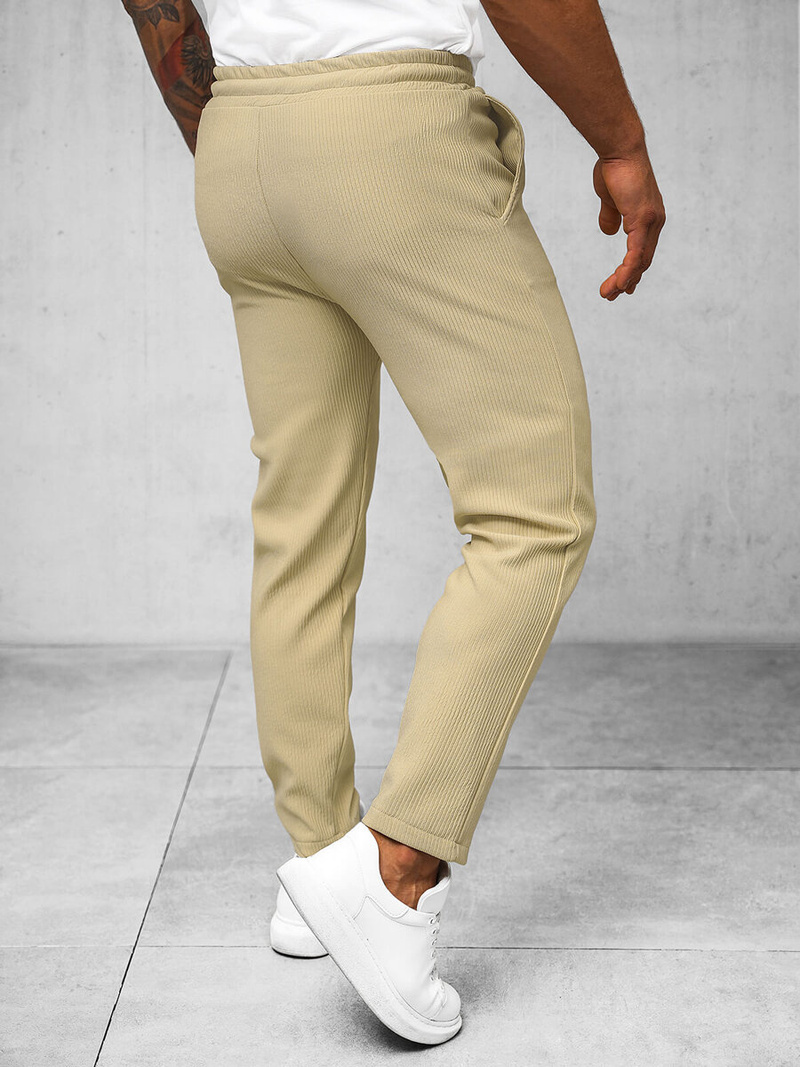 Pantalón chino de hombre beige OZONEE O/K963SP