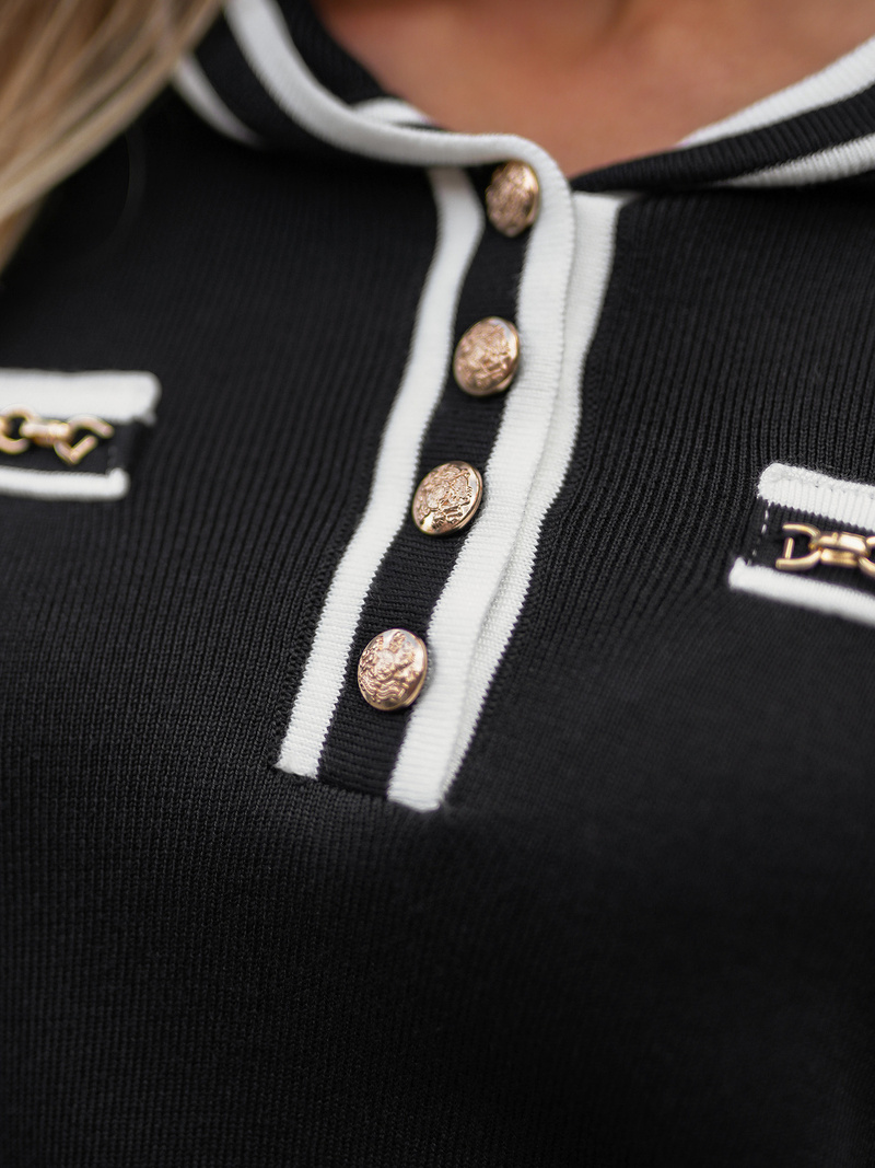 Conjunto de chándal de dos piezas negro OZONEE JS/26C8801/3