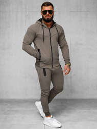 Chándal de hombre beige-gris OZONEE O/FF3705AB