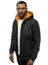 Chaqueta de hombre negro-amarilla OZONEE N/6132Z