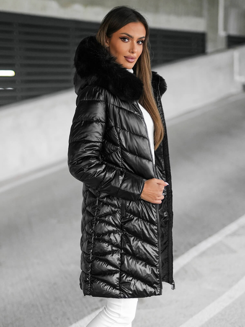 Chaqueta de mujer negro OZONEE JS/16M9100/392Z