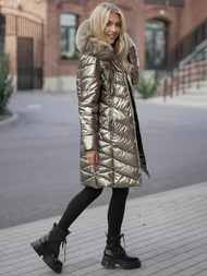 Chaqueta de mujer oro OZONEE JS/16M9100/403Z