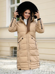 Chaqueta de mujer beige OZONEE O/W377Z