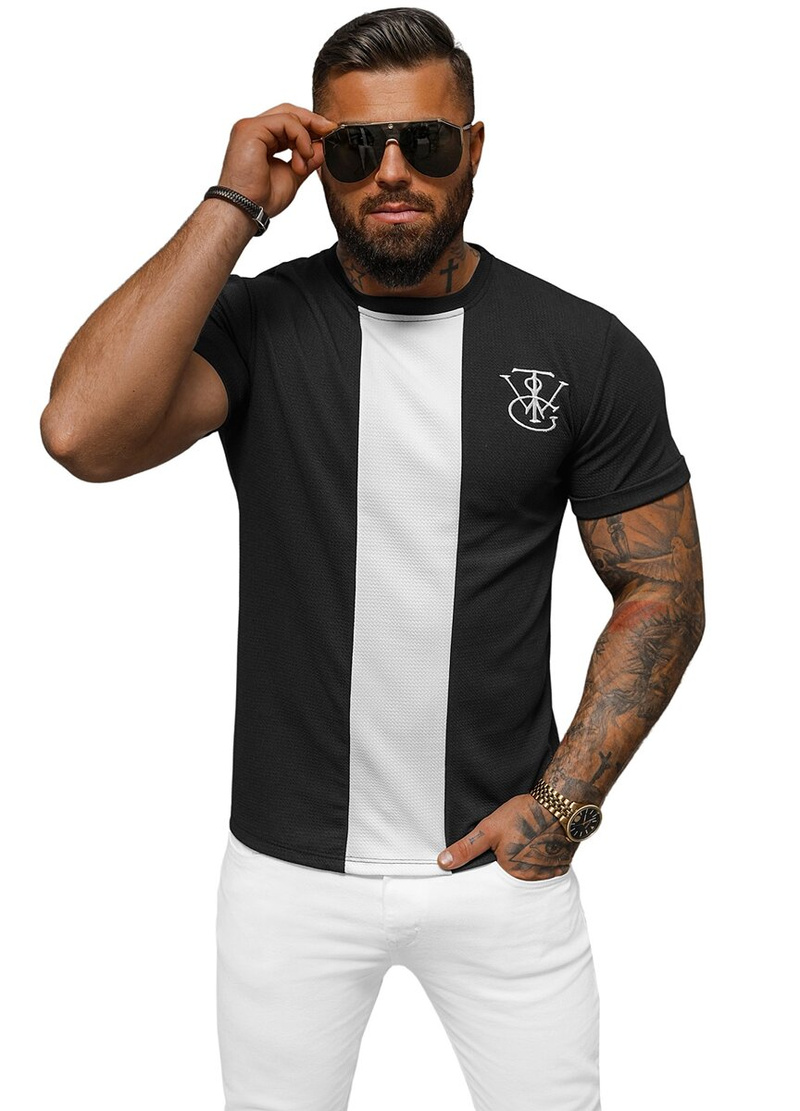 Camiseta de hombre negras OZONEE O/L1184
