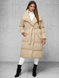 Chaqueta de mujer beige OZONEE JS/M737/62Z