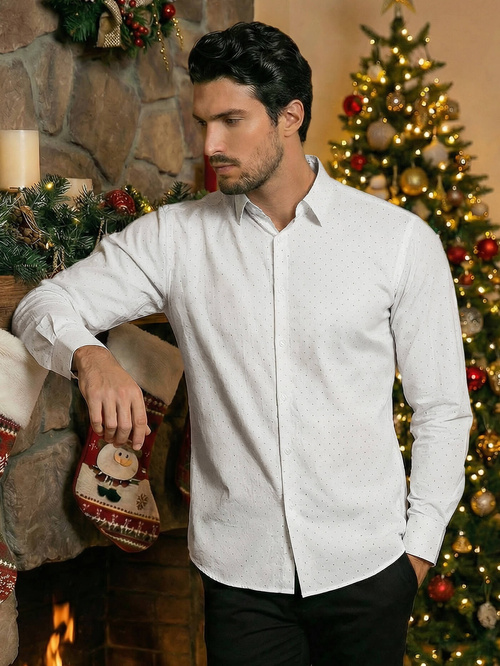 Camisa de hombre blanca OZONEE V/V185Z