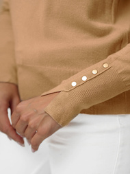 Suéter de mujer camel claro OZONEE JS/8004/2
