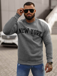 Sudadera de hombre grafito OZONEE JS/8B1362/5