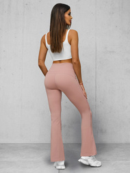 Leggings para mujer con piernas anchas rosa en polvo OZONEE JS/17K588/7