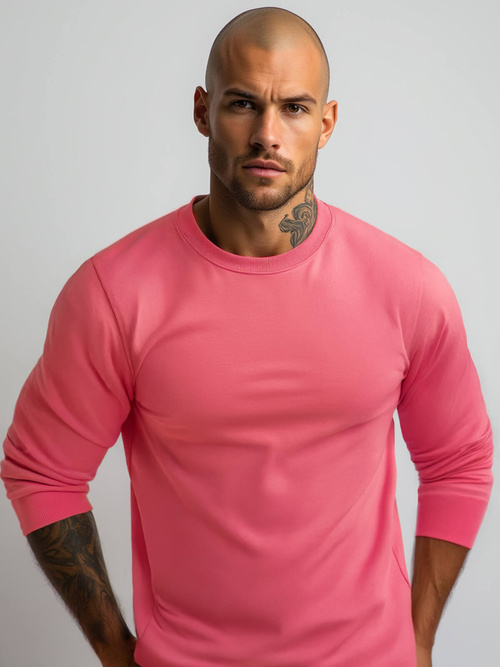 Sudadera de hombre rosa OZONEE JS/2001-10Z