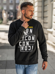 Sudadera de hombre negra OZONEE JS/8B1763/3