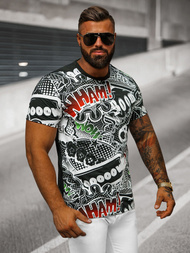 Camiseta de hombre negra OZONEE O/T137/3