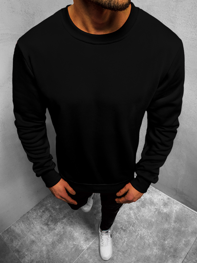 Sudadera de hombre negra OZONEE JS/2018Z