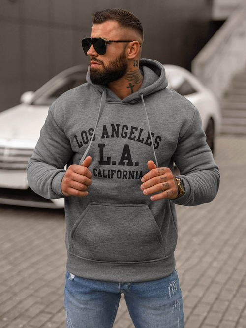 Sudadera de hombre grafito OZONEE JS/8B1356/5