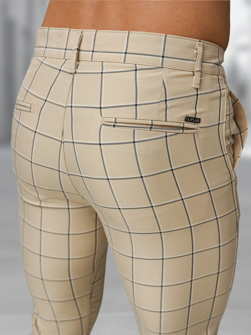 Pantalón chino de hombre beige OZONEE DJ/5522Z