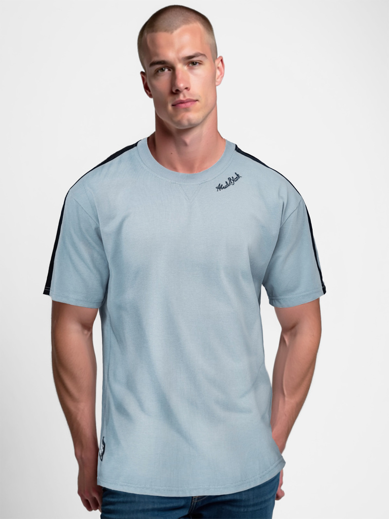 Camiseta de hombre azul claro OZONEE O/QQ1195Z