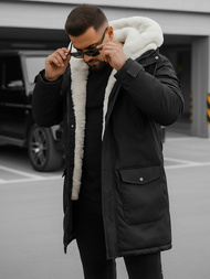 Chaqueta de invierno de hombre negra OZONEE JS/5M120/392Z