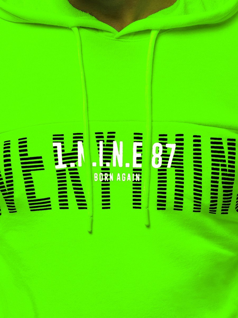 Sudadera de hombre neón verde OZONEE MACH/3123