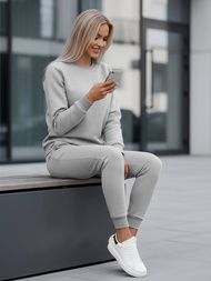 Conjunto de chándal de dos piezas gris OZONEE JS/CKW01