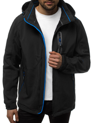 Chaqueta de hombre negro-azul OZONEE GE/12263Z