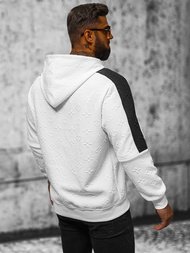Sudadera de hombre blanco OZONEE JS/3B572