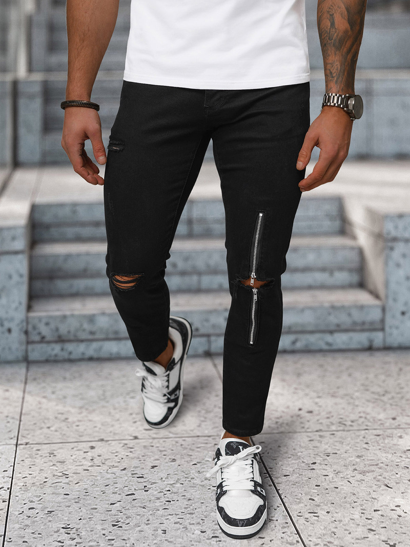 Vaqueros de hombre negras OZONEE NB/MP0087N