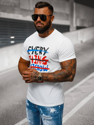 Camiseta de hombre blanca OZONEE O/8T1266/1