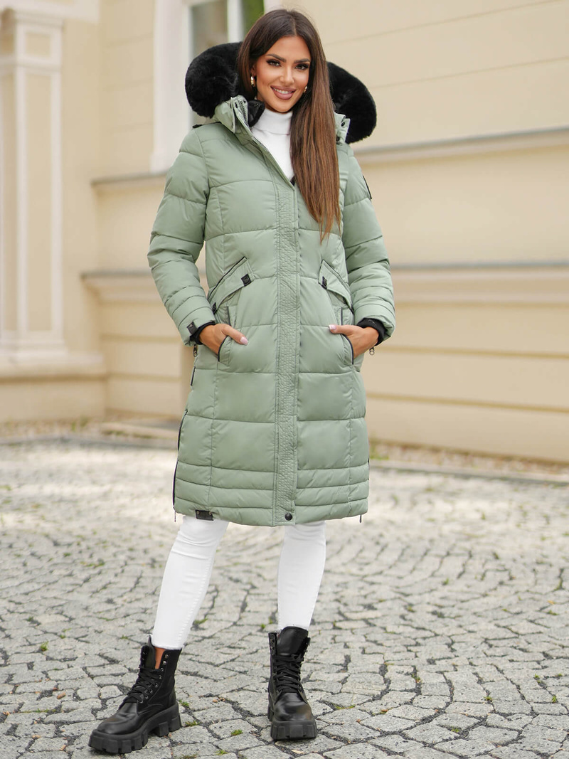 Chaqueta de mujer menta OZONEE O/W377Z