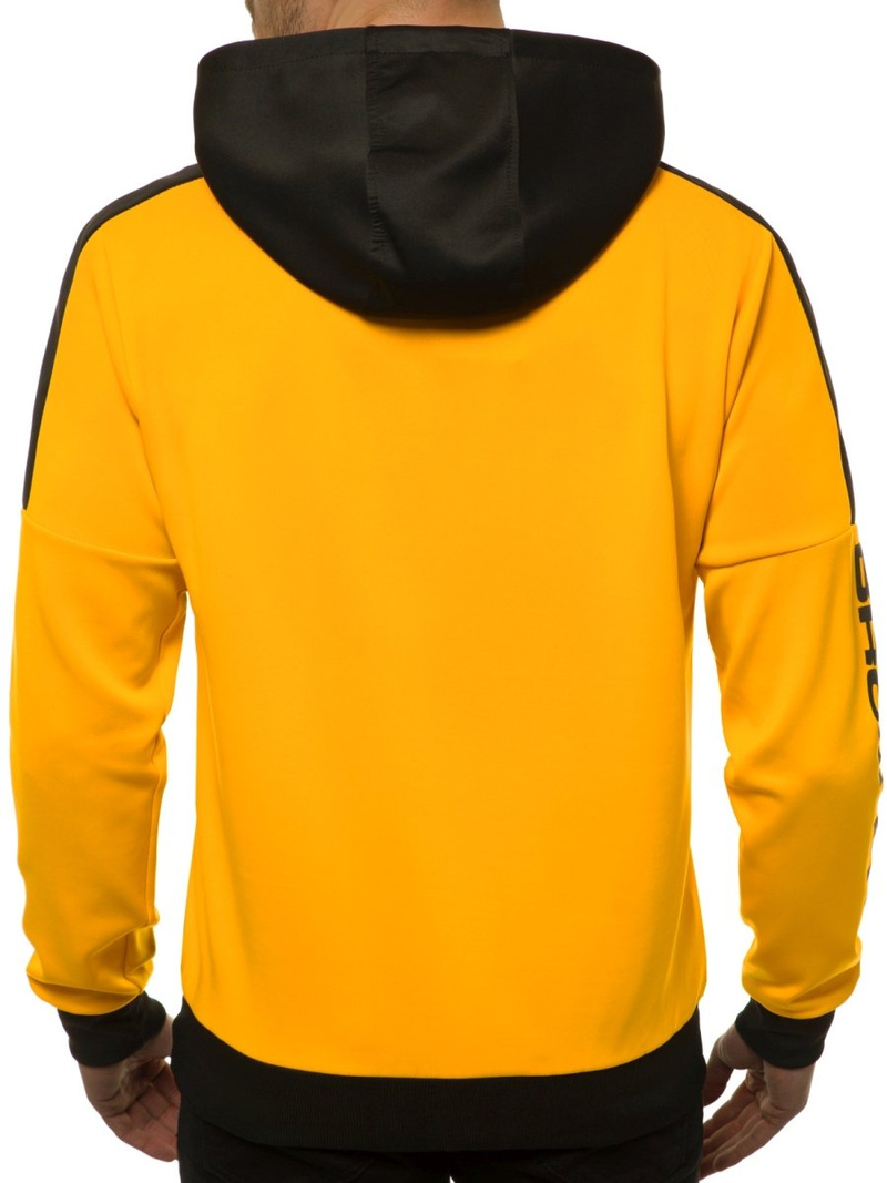 Sudadera de hombre amarillo-negro OZONEE JS/DD20127