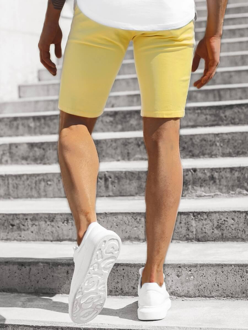 Pantalones cortos chinos de hombre amarillo claro OZONEE JB/JP1142
