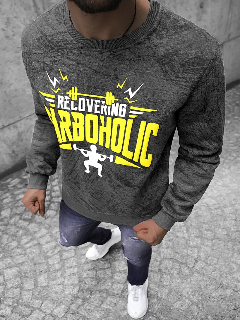 Sudadera de hombre grafito OZONEE JS/Y10089