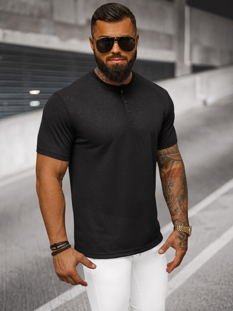 Camiseta de hombre negras OZONEE O/L1451