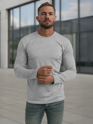 Camiseta de manga larga de hombre gris OZONEE JS/DB71/2