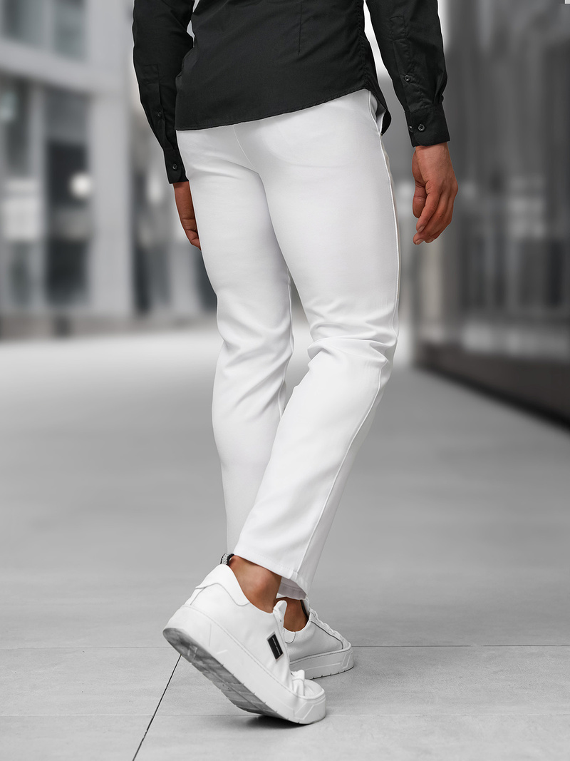 Pantalón chino de hombre blanco OZONEE DJ/5526Z