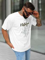 Camiseta de hombre blanco OZONEE O/YN2/631