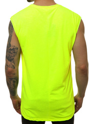 Camiseta sin mangas de hombre amarillo-neón OZONEE MACH/M1176