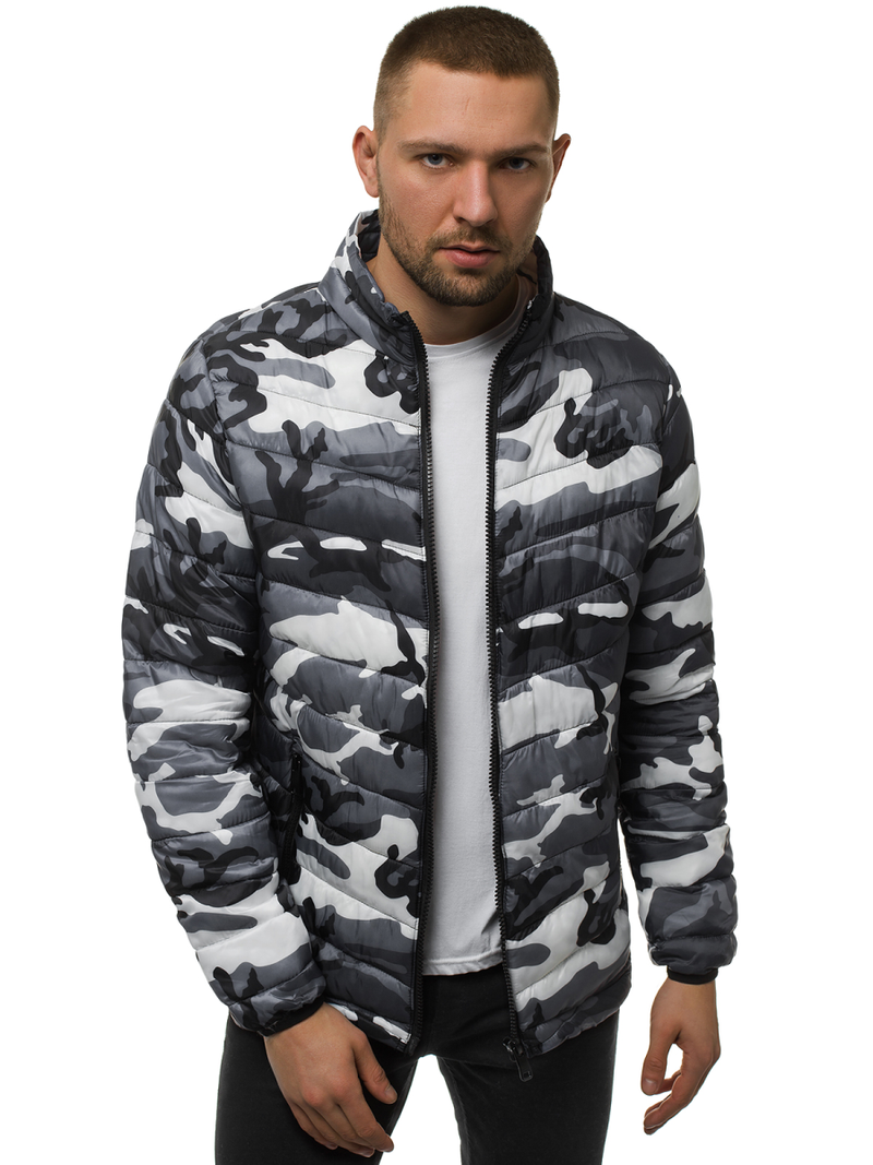 Chaqueta de hombre gris-camuflaje OZONEE JS/SM80Z