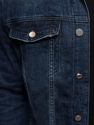 Chaqueta vaquera de hombre sherpa azul marino OZONEE NB/MJ517BSZ