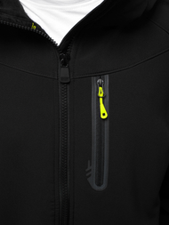 Chaqueta de hombre negro-amarillo OZONEE GE/12269Z