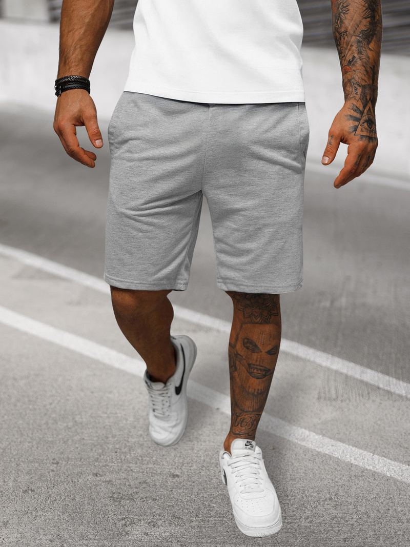 Pantalón corto de hombre gris OZONEE JS/8K100/2Z