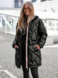 Chaqueta de mujer negra OZONEE JS/5M3189/392Z