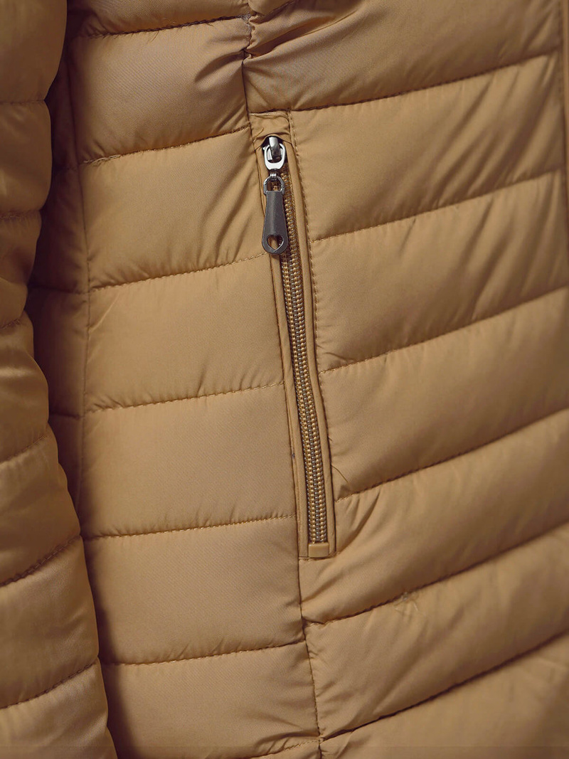 Chaqueta de mujer beige oscuro OZONEE JS/16M9109/84